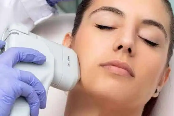 HIFU - Breakthrough in Anti - ageing 1 Image of woman having HIFU Leicestershire treatment