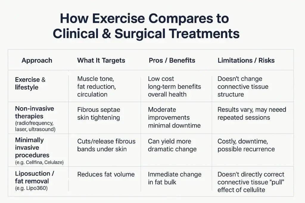 Sculpting Your Bum: Can Toning Exercises Really Reduce Cellulite? 2 How exercise compares to treatments from Lipo 360 Leicestershire