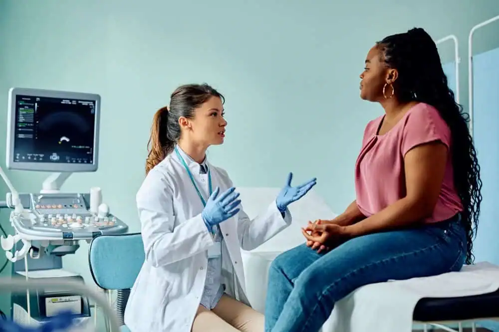 Woman have consultation about vaginal laxity Leicestershire