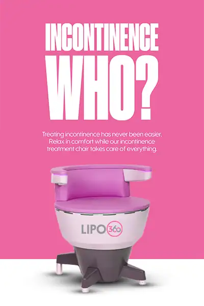LIPO360 EMS Chair Can Help with Urinary Incontinence 2 Image of a urinary incontinence treatment seat Leicestershire